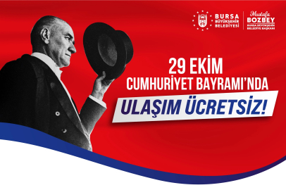 Bursa'da 29 Ekim’de toplu ulaşım ücretsiz