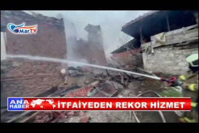 İTFAİYEDEN REKOR HİZMET